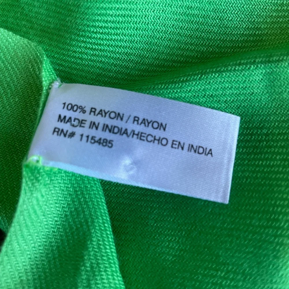 Vibrant Green Scarf with Fringe, Versatile, fresh and cute